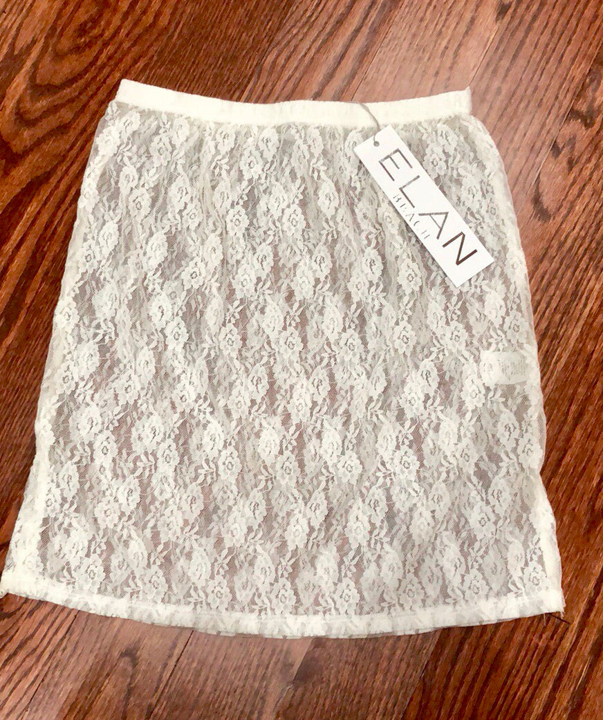 Elan Lace Mini Skirt - Cream