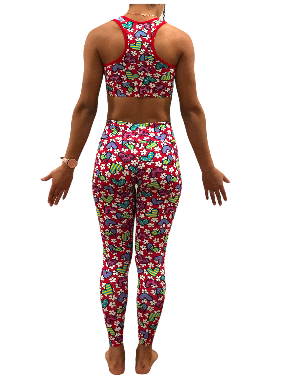 2-PC Light Supplex Leggings Set - RED HEARTS Q’Art