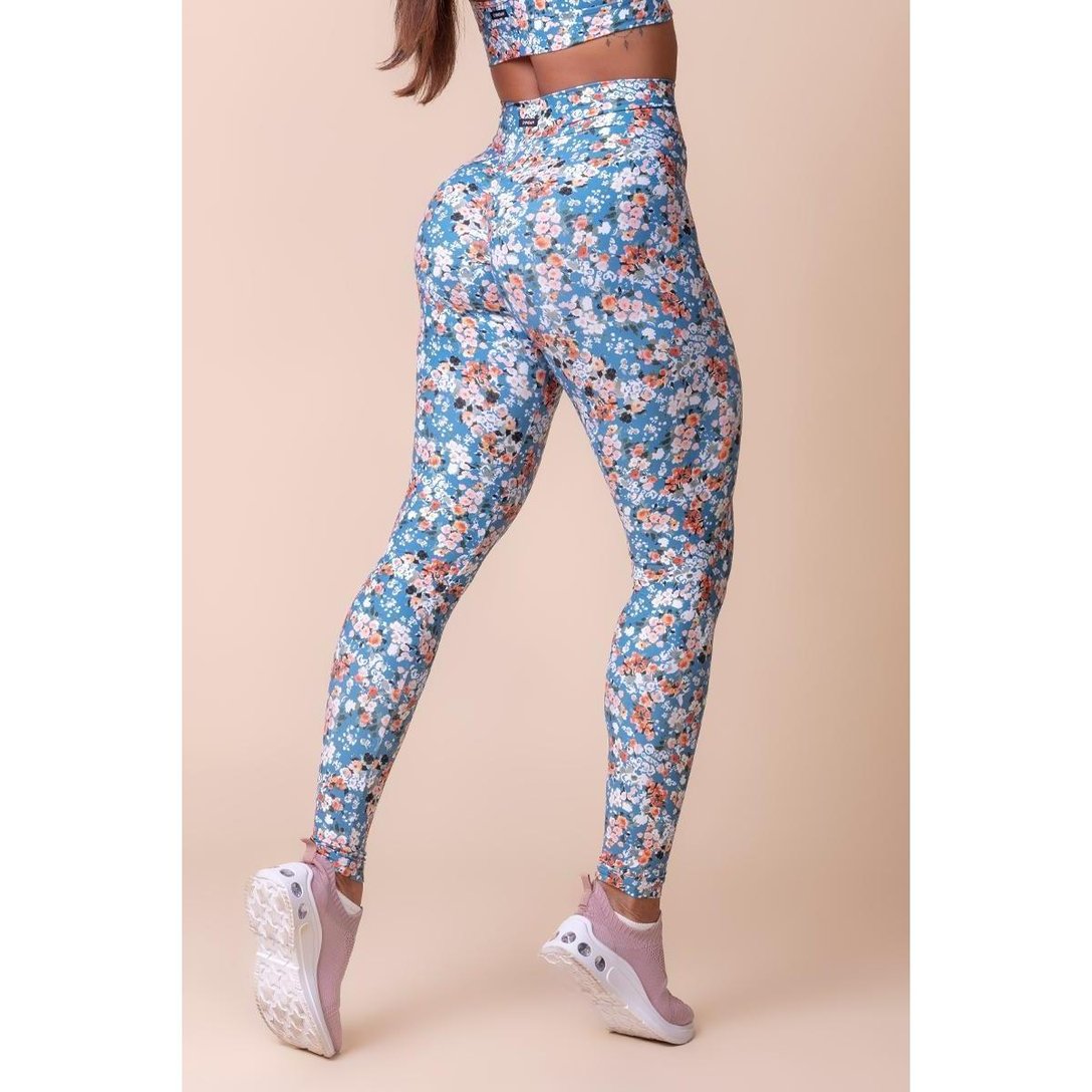 Light Supplex Leggings - PRIMAVERA AZUL