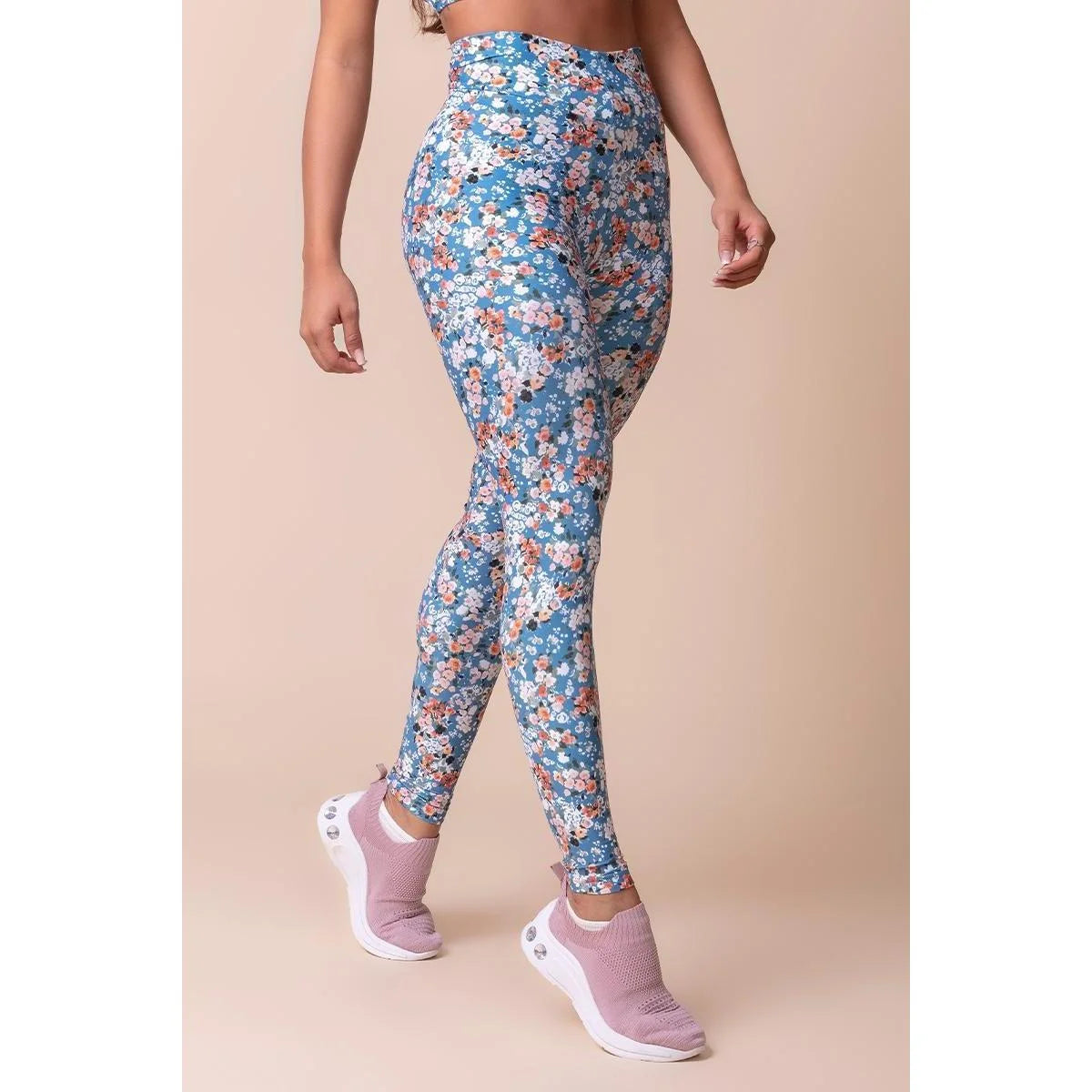 Light Supplex Leggings - PRIMAVERA AZUL