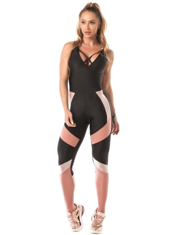 Jumpsuit AIRY SHINE - black