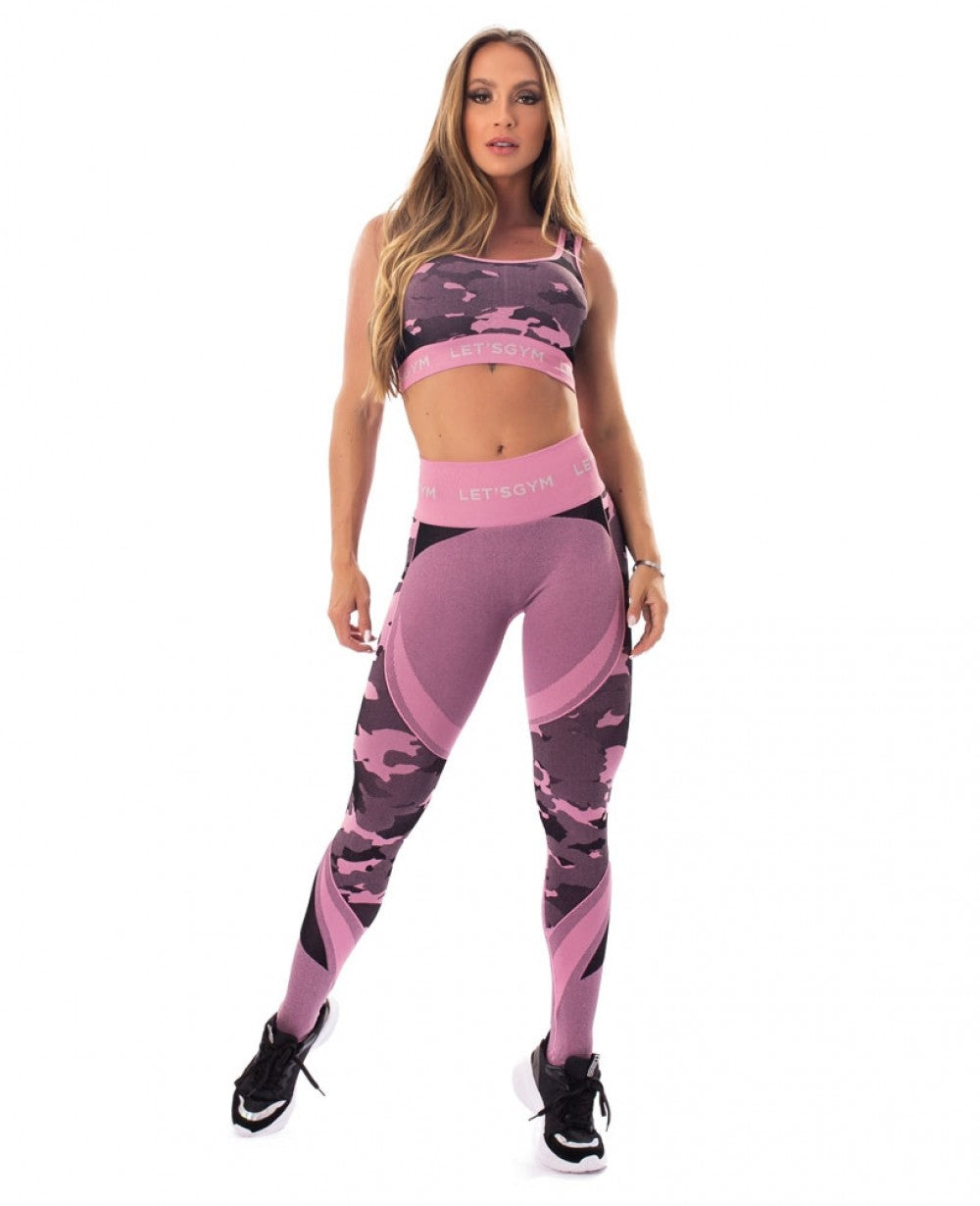 Let's Gym USA Brazilian Fashion Fitness Leggings Seamless CAmo Print