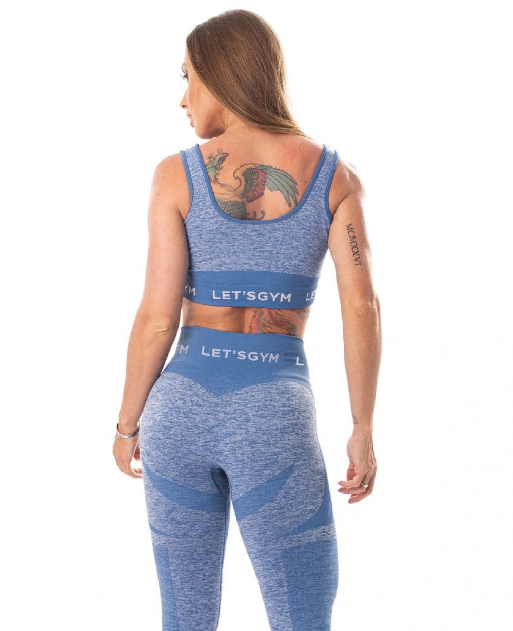 Seamless Bra Top DIAMOND - BLUE