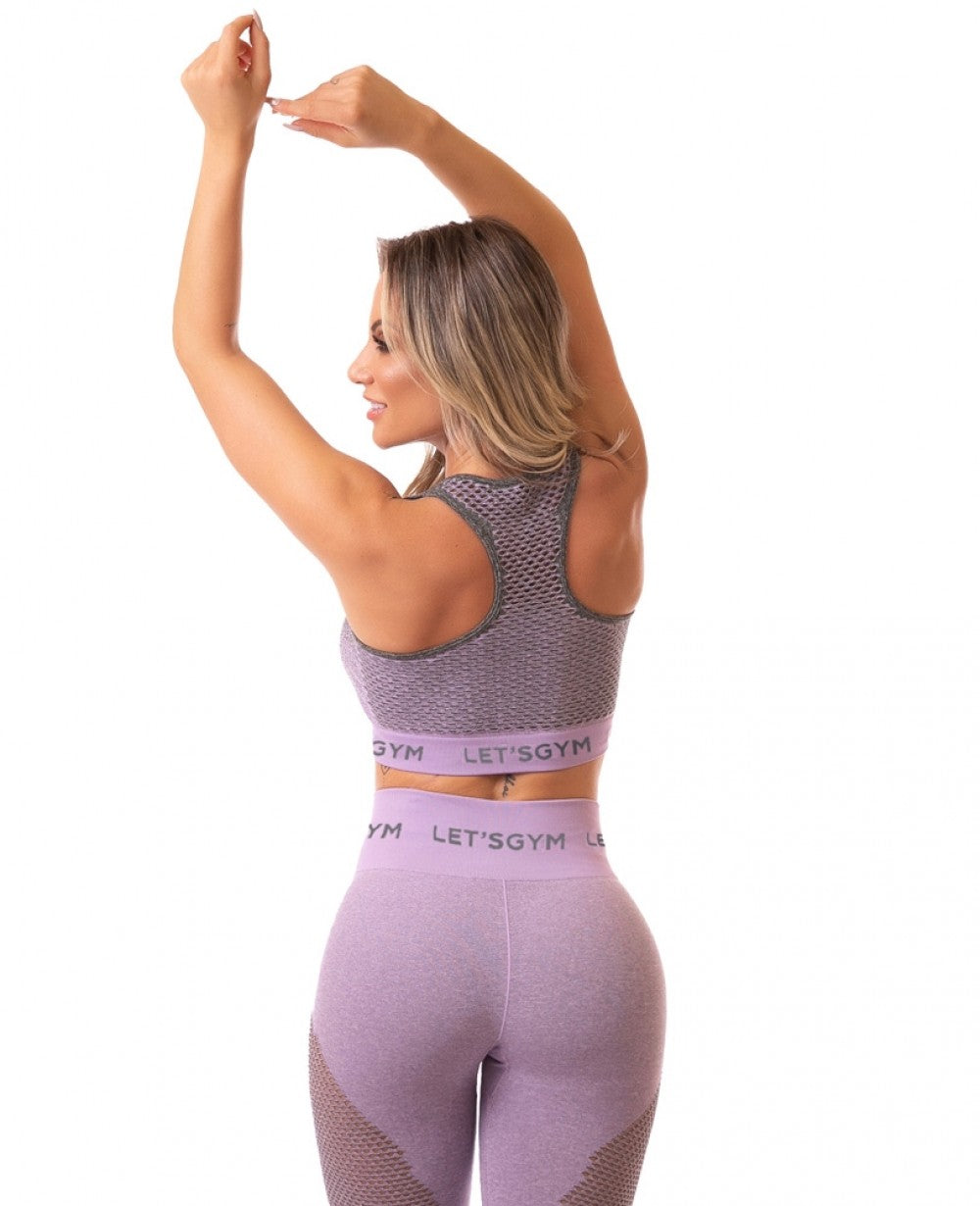Bra Top SEAMLESS - MELANGE - Lilac