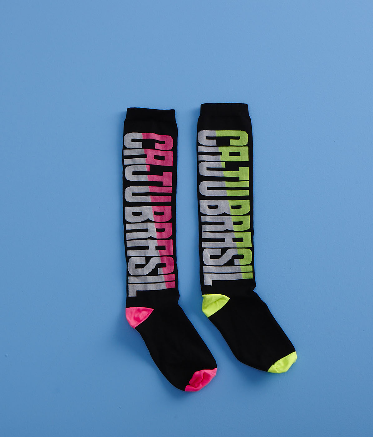 High Compression CajuBrasil Socks - Black/Lime