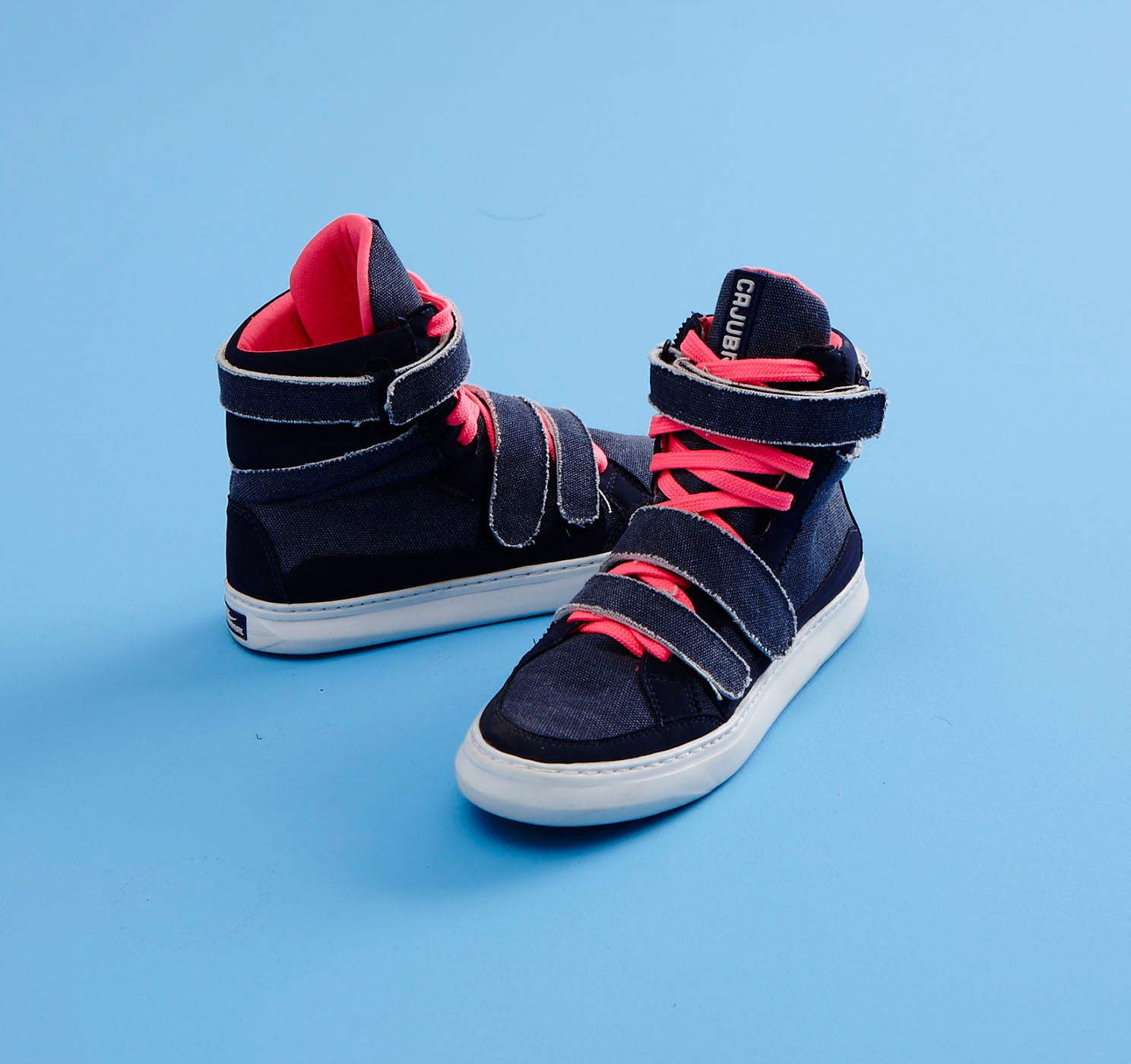 CajuBrasil USA High Top Shoes JEANS Sneaker Turquoise Blue 6804