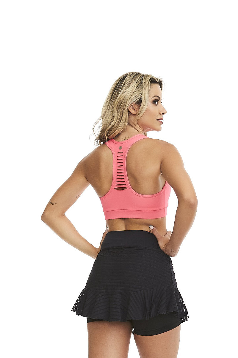 CajuBrasil USA Luxury Fashion Fitness Outlet Sale 8114 NZ Bra Top AUDACITY - Coral Pink