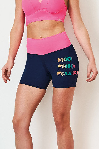 CajuBrasil USA Brazilian Fitness Running Shorts 9007 Navy UV Protection