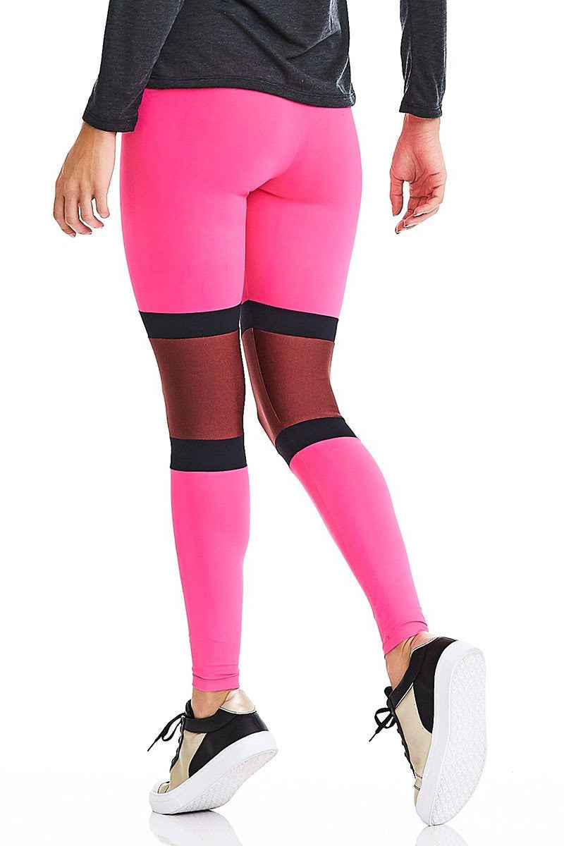 CajuBrasil USA Luxury Upscale Fitness Leggings ROCK SURF - Pink 9030