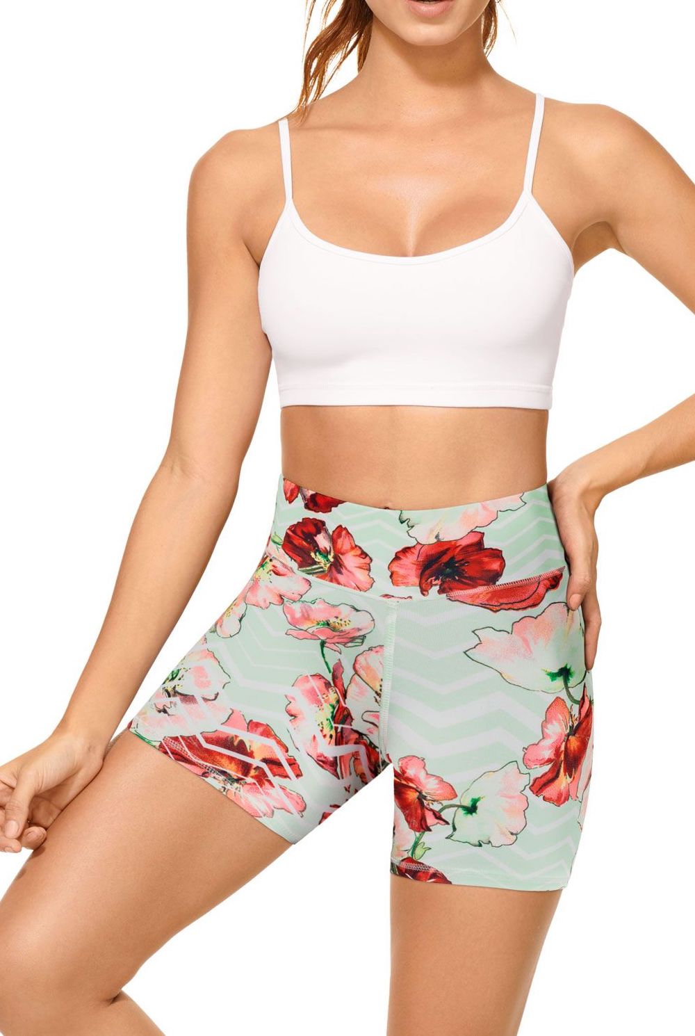 High Waist Printed Shorts