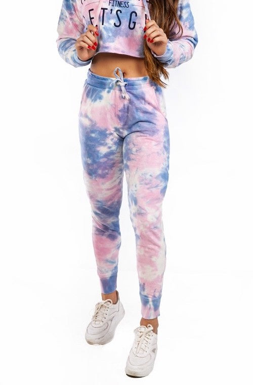 Jogger pants Tie Dye - Pink/Blue