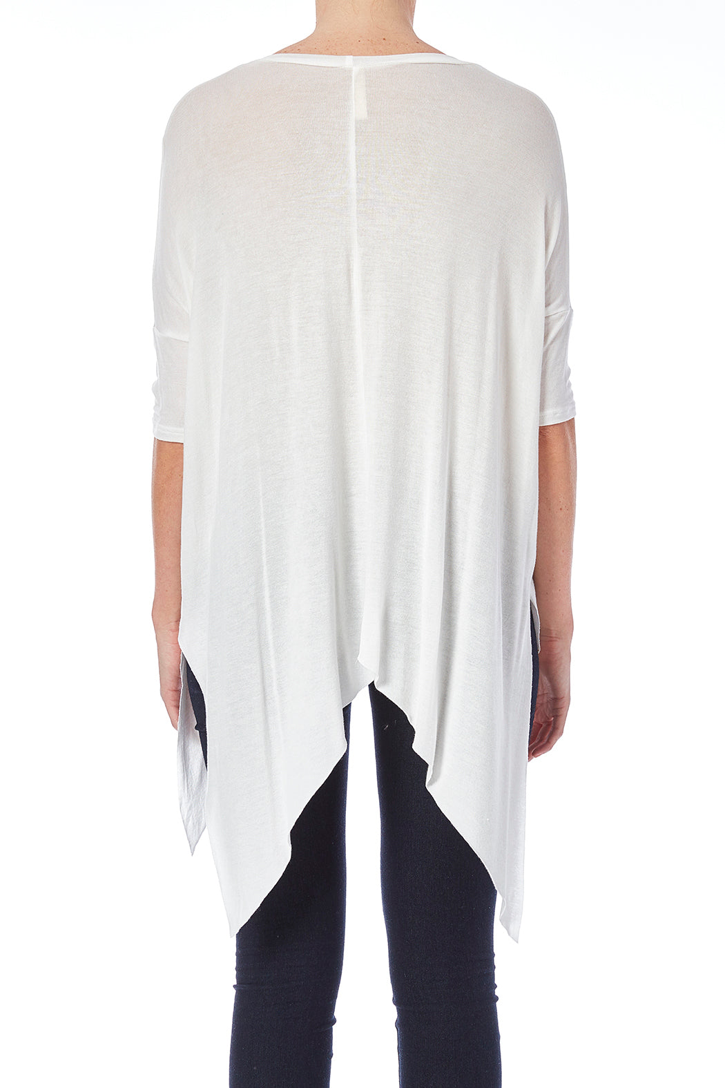 White Asymmetrical TOP - Plammie Activewear