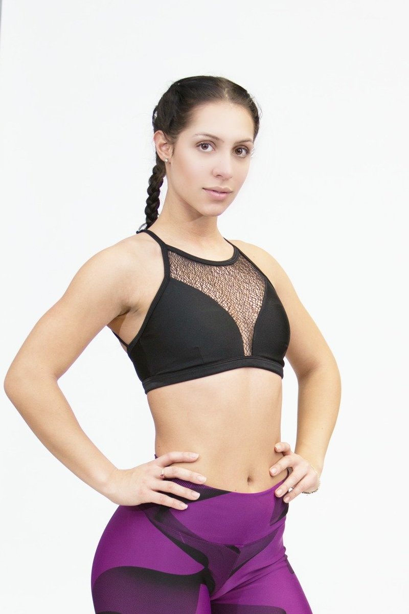 Bra Top FASHION - Black - Plammie Activewear