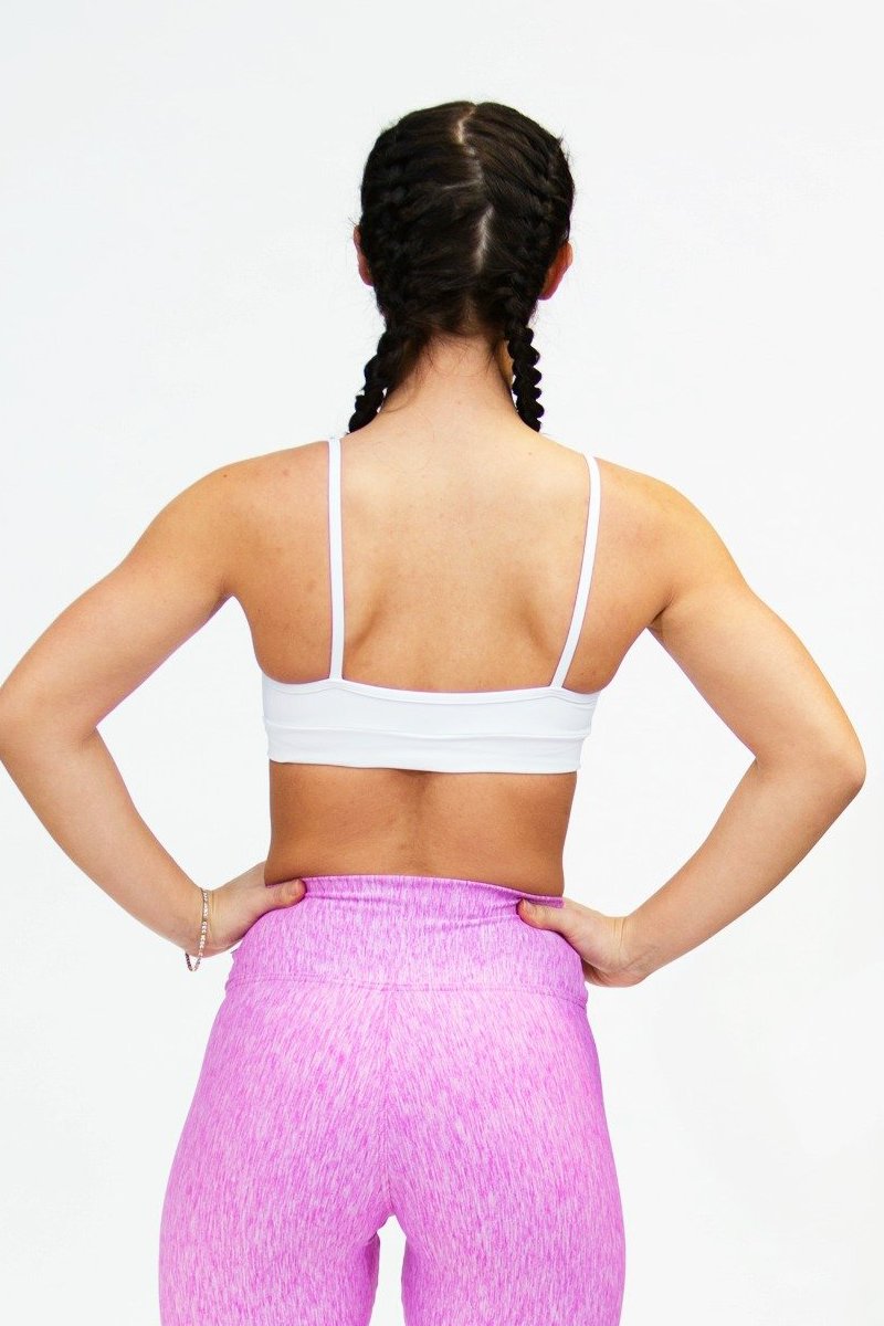 Strappy Bra Top - SLIN - White - Plammie Activewear