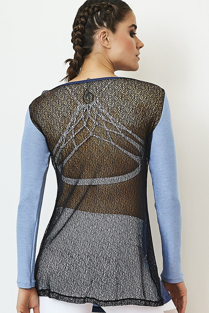 La Belle De Jour Long Sleeve Top - Blue