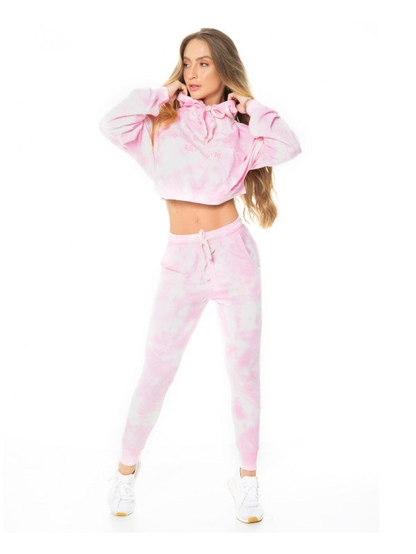 Jogger Pants Tie Dye - Pink