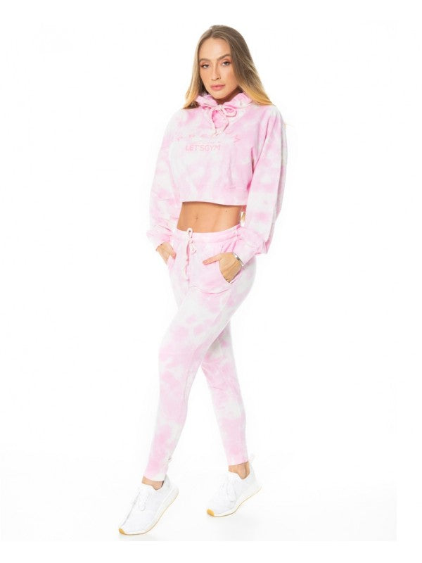 Jogger Pants Tie Dye - Pink