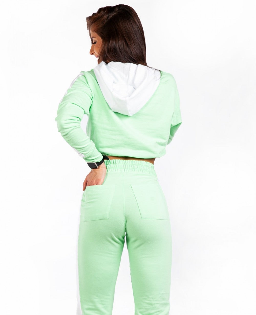 Cropped SPORT Fleece Stay Home - Mint