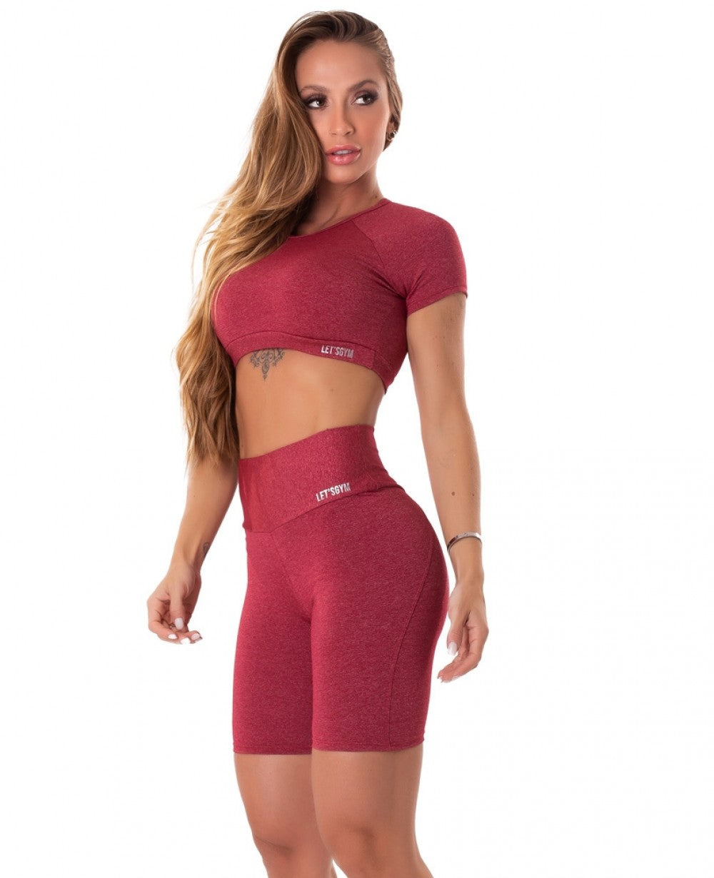 Cropped Top MOVE & SLAY - Sangria