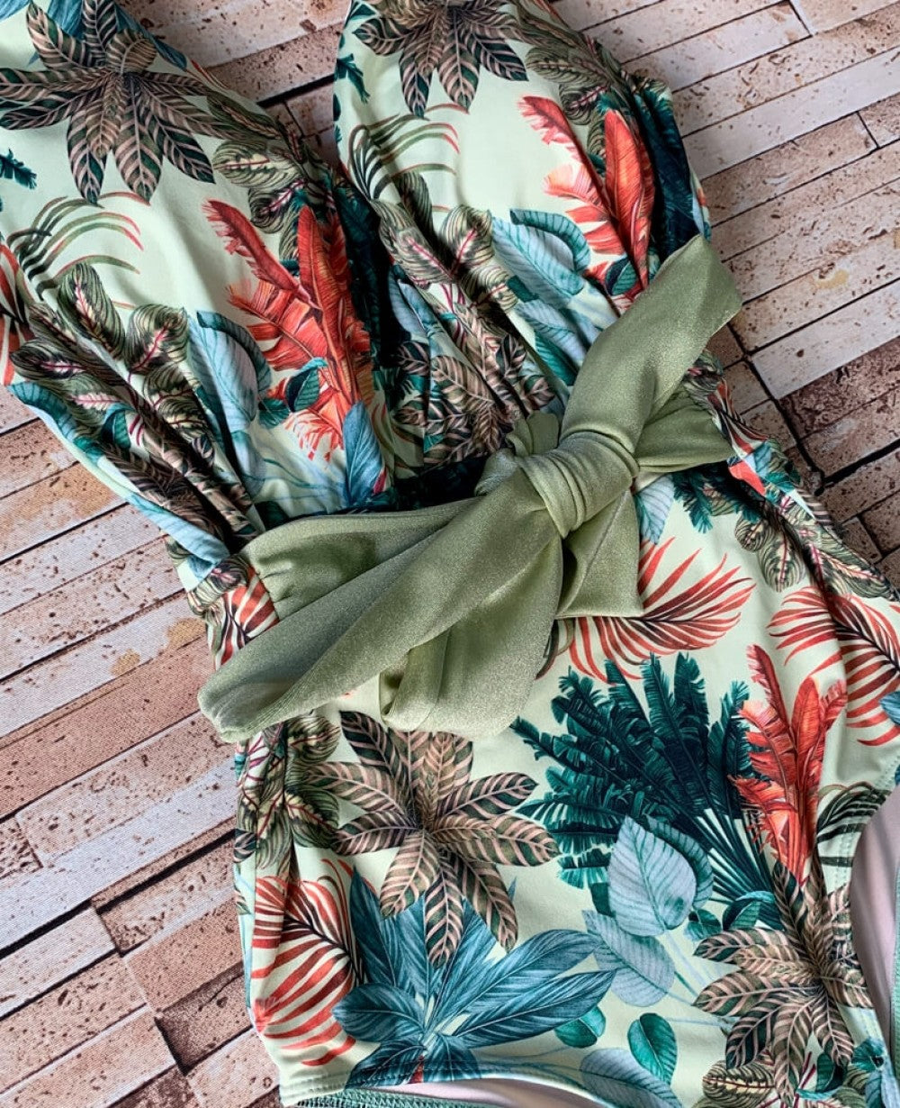 One Piece Swimsuit - TROPICAL GARDEN - Green