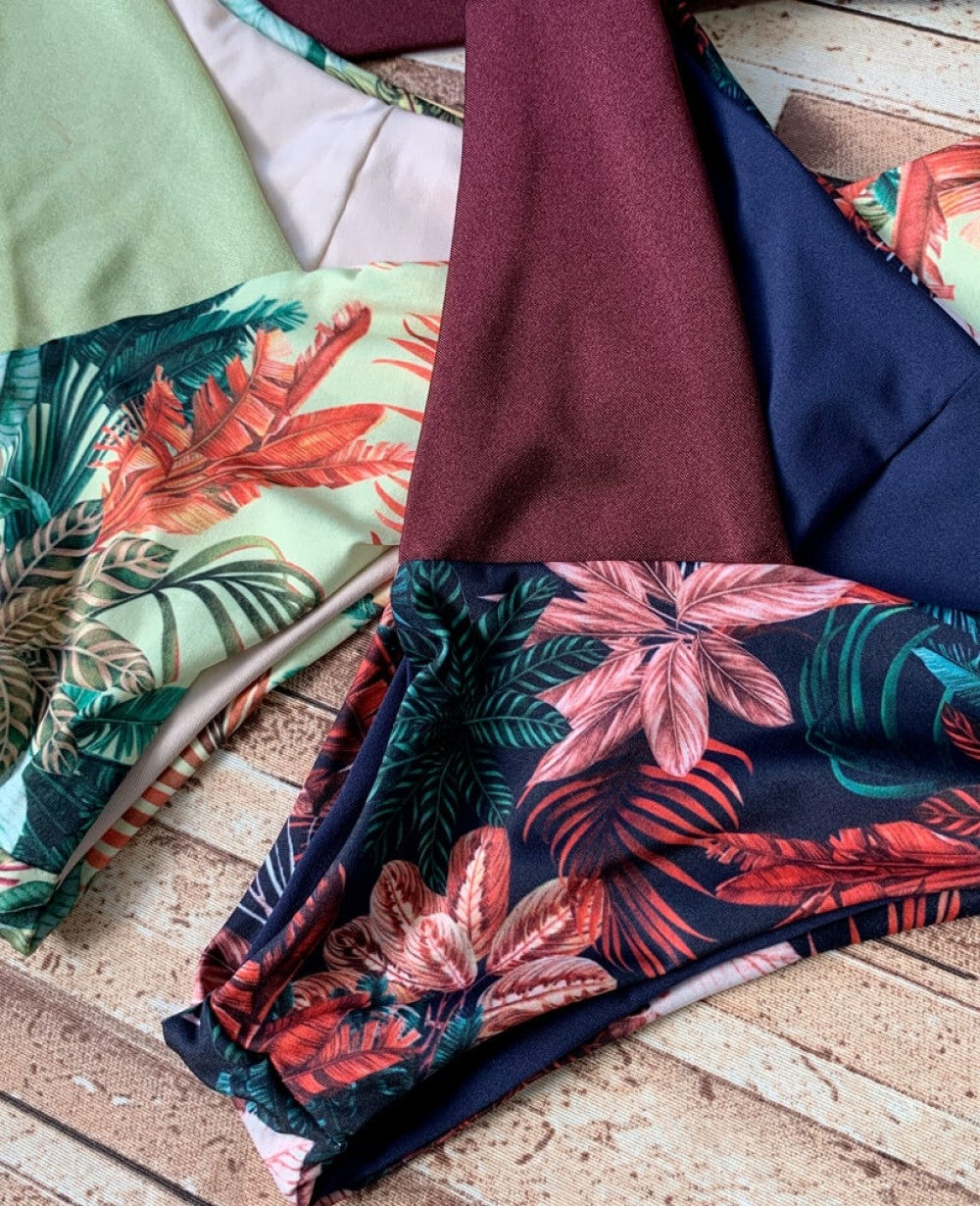 Tanga Bikini BOTTOM - TROPICAL GARDEN - Green