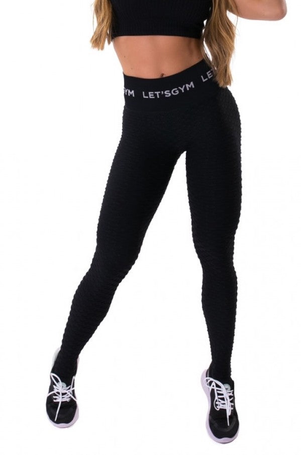 Leggings Seamless Honeycomb - BLACK