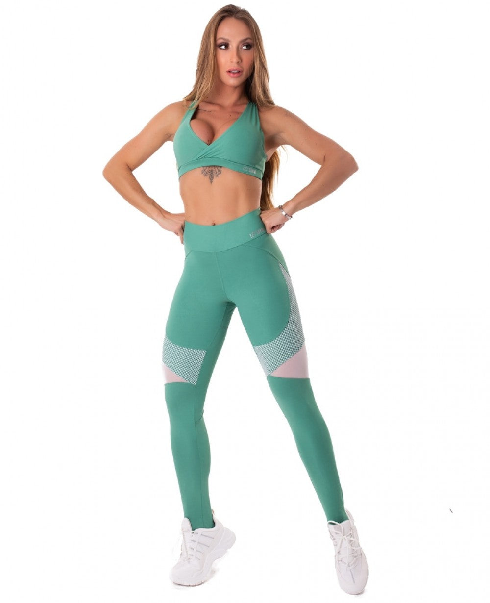 Let's Gym USA Brazilian Fashion Fitness Leggings Charisma Mint Green
