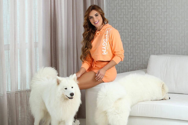 Shorts SPORT FLEECE TREND - Orange