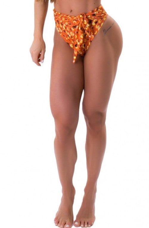 High Waist Bikini BOTTOM - Glamour Shine - Gold